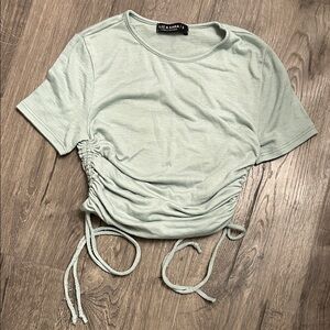 Liz & Sara Mint Ruched Crop Top